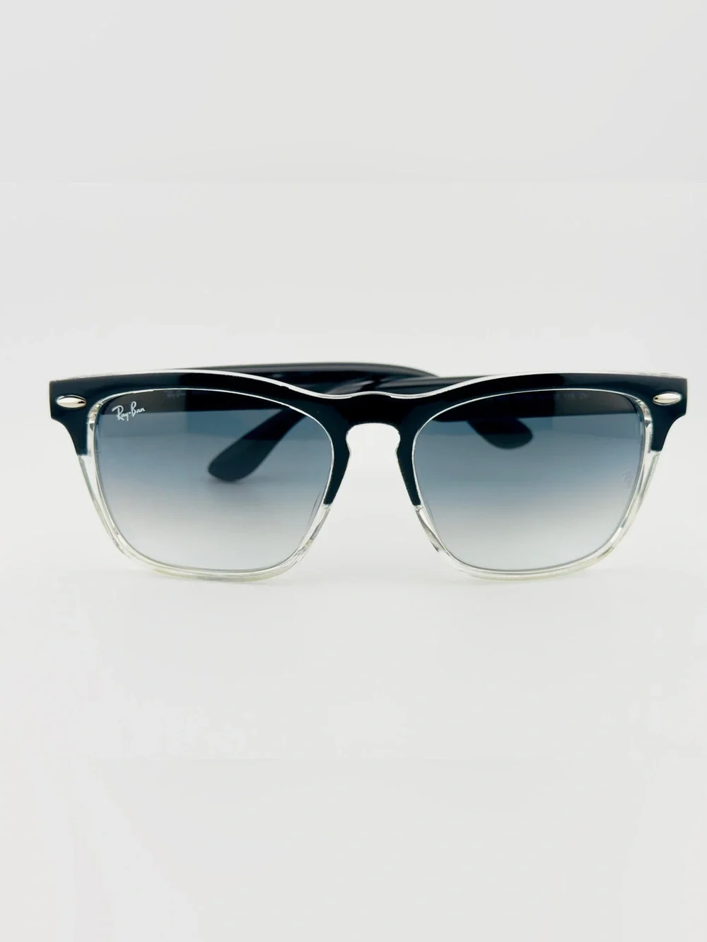 Ray-Ban Steve Sunglasses RB4487 Polished Black on transparent Frame Grey Lenses